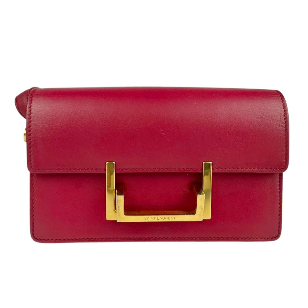 Saint Laurent Loulou Crossbody Bag Leather Bordeaux Purple Brown Gold